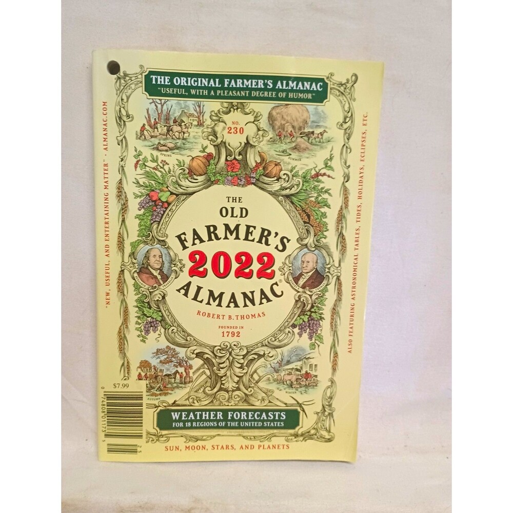 Old Farmer's Almanac 2022 Robert B Thomas No 230 Weather Gardening Paperback